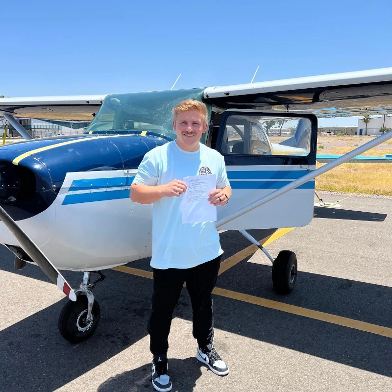 SimpliFly Flight School Team at the runway